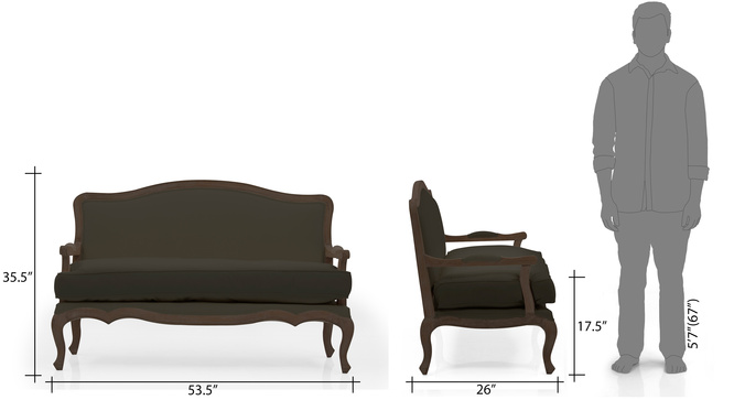 Hanako Stylish Wooden Sofa